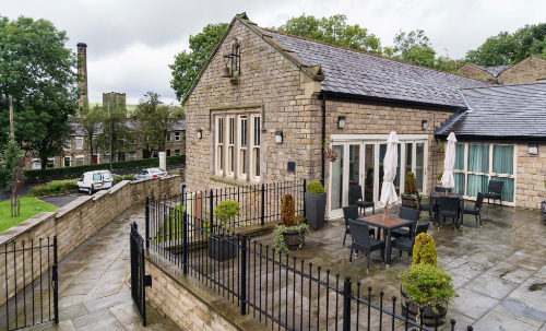 Patio area at Millbrook Care Home